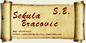 Sekula Bracović vizit kartica